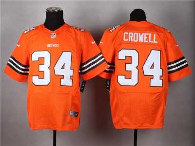 Nike Cleveland Browns #34 Isaiah Crowell Orange jerseys(Elite)