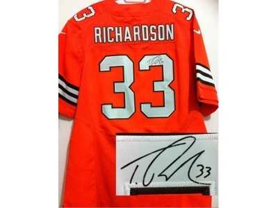 Nike cleveland browns #33 richardson Orange jerseys[Elite signature]