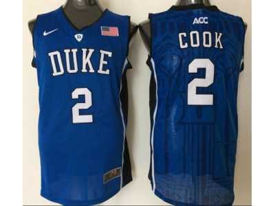 Duke Blue Devils #2 Quinn Cook Blue Basketball Stitched NCAA Jersey