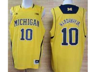Michigan Wolverines Tim Hardaway Jr #10 Basketball Authentic Jerseys Yellow