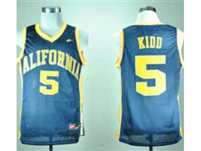 NBA NCAA California Golden Bears Jason Kidd #5 Navy Blue College Jersey
