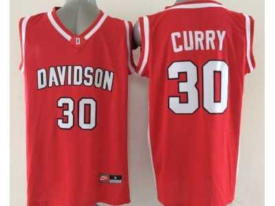 NCAA Davidson Wildcats #30 Curry red Basketball Stitched Jerseys