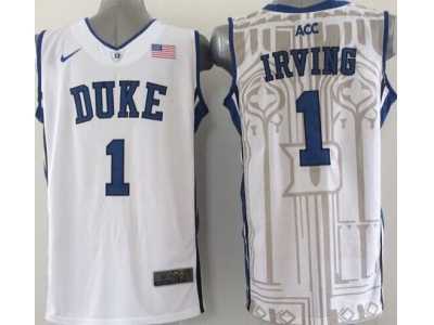 NCAA Duke Blue Devils #1 Irving White Basketball Jersey