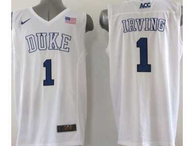 NCAA Duke Blue Devils #1 Irving White Basketball Jerseys