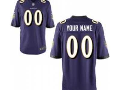Men's Nike Baltimore Ravens Customized Game Team Color Jerseys