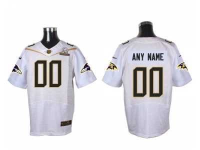 Nike Baltimore Ravens Customized white 2016 Pro Bowl Men's Stitched Jerseys(Elite)
