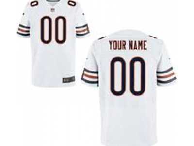 Men's Nike Chicago Bears Customized Elite White Jerseys