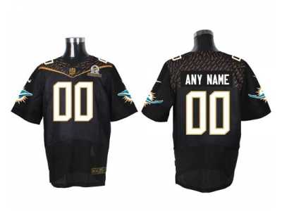 Nike Miami Dolphins Customized Black 2016 Pro Bowl Men's Stitched Jerseys(Elite)