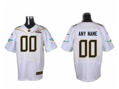 Nike Miami Dolphins Customized white 2016 Pro Bowl Men's Stitched Jerseys(Elite)
