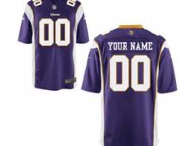 Men's Nike Minnesota Vikings Customized Game Team Color Jerseys