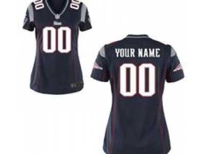 Women's Nike New England Patriots Customized Game Team D.blue Jerseys