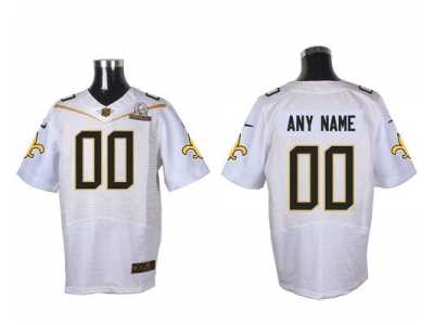 Nike New Orleans Saints Customized white 2016 Pro Bowl Men's Stitched Jerseys(Elite)