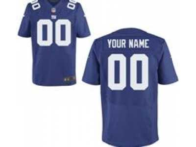 Men's Nike New York Giants Customized Elite Team Color Jerseys