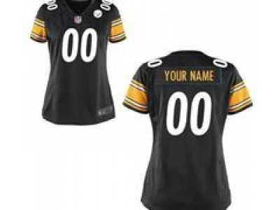 Women's Nike Pittsburgh Steelers Customized Game Team black Jerseys