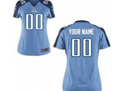 Women's Nike Tennessee Titans Customized Game Team L.blue Jerseys