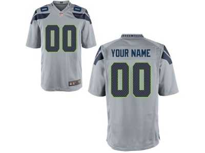 Men's Seattle Seahawks Nike Gray Custom Game Jersey