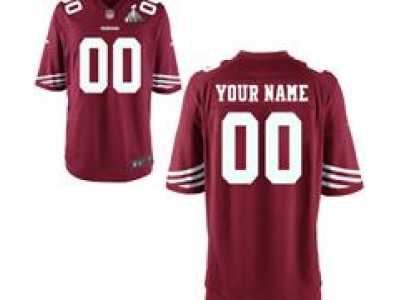 2013 Super Bowl XLVII Men s Nike San Francisco 49ers Customized Red Jerseys(Game)