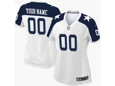 Women Dallas Cowboys Nike Customized Thankgivings White Jersey