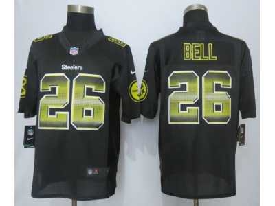 2015 New Nike Pittsburgh Steelers #26 Bell Black Strobe Jerseys(Limited)