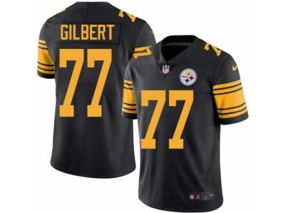 Men Nike Pittsburgh Steelers #77 Marcus Gilbert Black Color Rush Limited Jersey