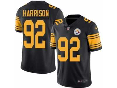 Men Nike Pittsburgh Steelers #92 James Harrison Black Color Rush Limited Jersey