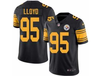 Men Nike Pittsburgh Steelers #95 Greg Lloyd Black Color Rush Limited Jersey