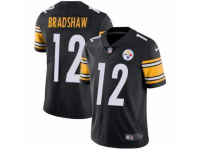 Men's Nike Pittsburgh Steelers #12 Terry Bradshaw Vapor Untouchable Limited Black Team Color NFL Jersey