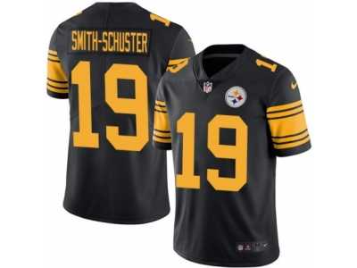 Men's Nike Pittsburgh Steelers #19 JuJu Smith-Schuster Limited Black Rush NFL Jersey
