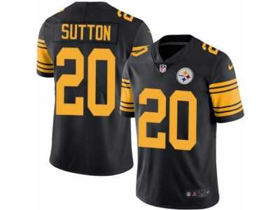 Men's Nike Pittsburgh Steelers #20 Cameron Sutton Limited Black Rush NFL Jersey