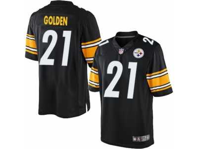 Men's Nike Pittsburgh Steelers #21 Robert Golden Limited Black Team Color NFL Jersey