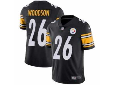 Men's Nike Pittsburgh Steelers #26 Rod Woodson Vapor Untouchable Limited Black Team Color NFL Jersey