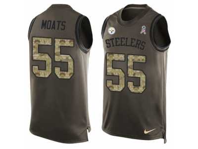 Men's Nike Pittsburgh Steelers #55 Arthur Moats Limited Green Salute to Service Tank Top NFL Jersey