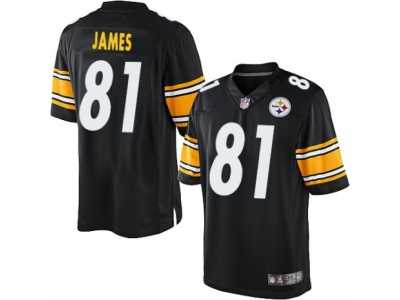 Men's Nike Pittsburgh Steelers #81 Jesse James Limited Black Team Color NFL Jersey