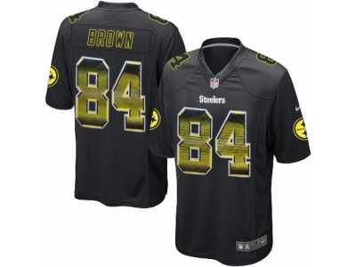 Men's Nike Pittsburgh Steelers #84 Antonio Brown Limited Black Strobe NFL Jersey