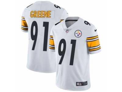 Men's Nike Pittsburgh Steelers #91 Kevin Greene Vapor Untouchable Limited White NFL Jersey