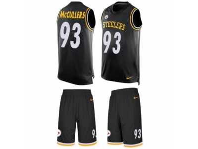 Men's Nike Pittsburgh Steelers #93 Dan McCullers Limited Black Tank Top Suit NFL Jersey