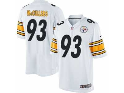 Men's Nike Pittsburgh Steelers #93 Dan McCullers Limited White NFL Jersey