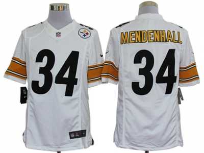 Nike NFL Pittsburgh Steelers #34 mendenhall White Jerseys(Limited)