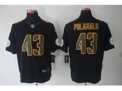 Nike NFL Pittsburgh Steelers #43 Troy Polamalu Black Jerseys(Impact Limited)