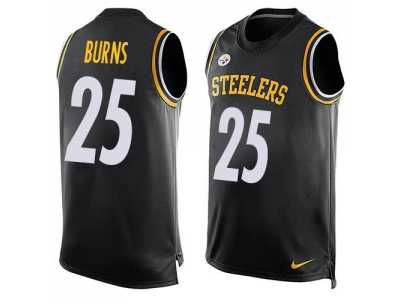 Nike Pittsburgh Steelers #25 Artie Burns Black Team Color Men's Stitched NFL Limited Tank Top Jersey