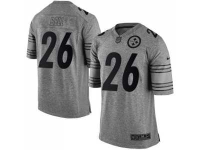Nike Pittsburgh Steelers #26 Le'Veon Bell Gridiron Gray jerseys(Limited)