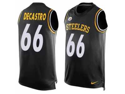 Nike Pittsburgh Steelers #66 David DeCastro Black Team Color Men's Stitched NFL Limited Tank Top Jersey