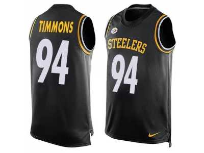 Nike Pittsburgh Steelers #94 Lawrence Timmons Black Team Color Men's Stitched NFL Limited Tank Top Jersey