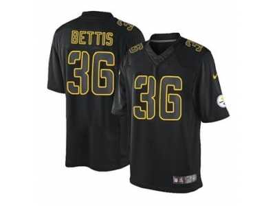 Nike jerseys pittsburgh steelers #36 bettis black[Impact Limited]
