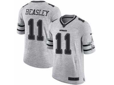 Men's Nike Dallas Cowboys #11 Cole Beasley Limited Gray Gridiron II NFL Jersey