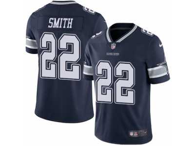 Men's Nike Dallas Cowboys #22 Emmitt Smith Vapor Untouchable Limited Navy Blue Team Color NFL Jersey