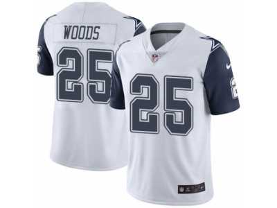 Men's Nike Dallas Cowboys #25 Xavier Woods Limited White Rush NFL Jersey
