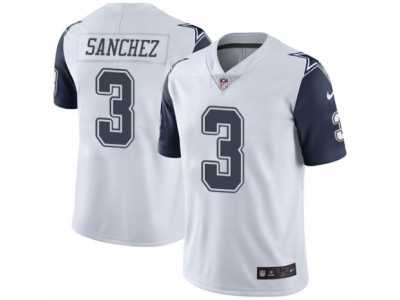 Men's Nike Dallas Cowboys #3 Mark Sanchez Limited White Rush NFL Jersey