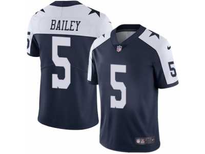 Men's Nike Dallas Cowboys #5 Dan Bailey Vapor Untouchable Limited Navy Blue Throwback Alternate NFL Jersey