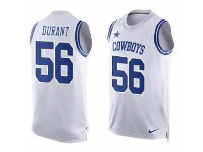 Men's Nike Dallas Cowboys #56 Justin Durant Limited White Player Name & Number Tank Top NFL Jersey
